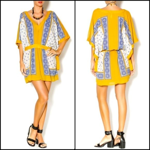 Free People Dresses & Skirts - Free People Santa Cruz Boho Mini Dress Revolve in Goldenrod Size Large